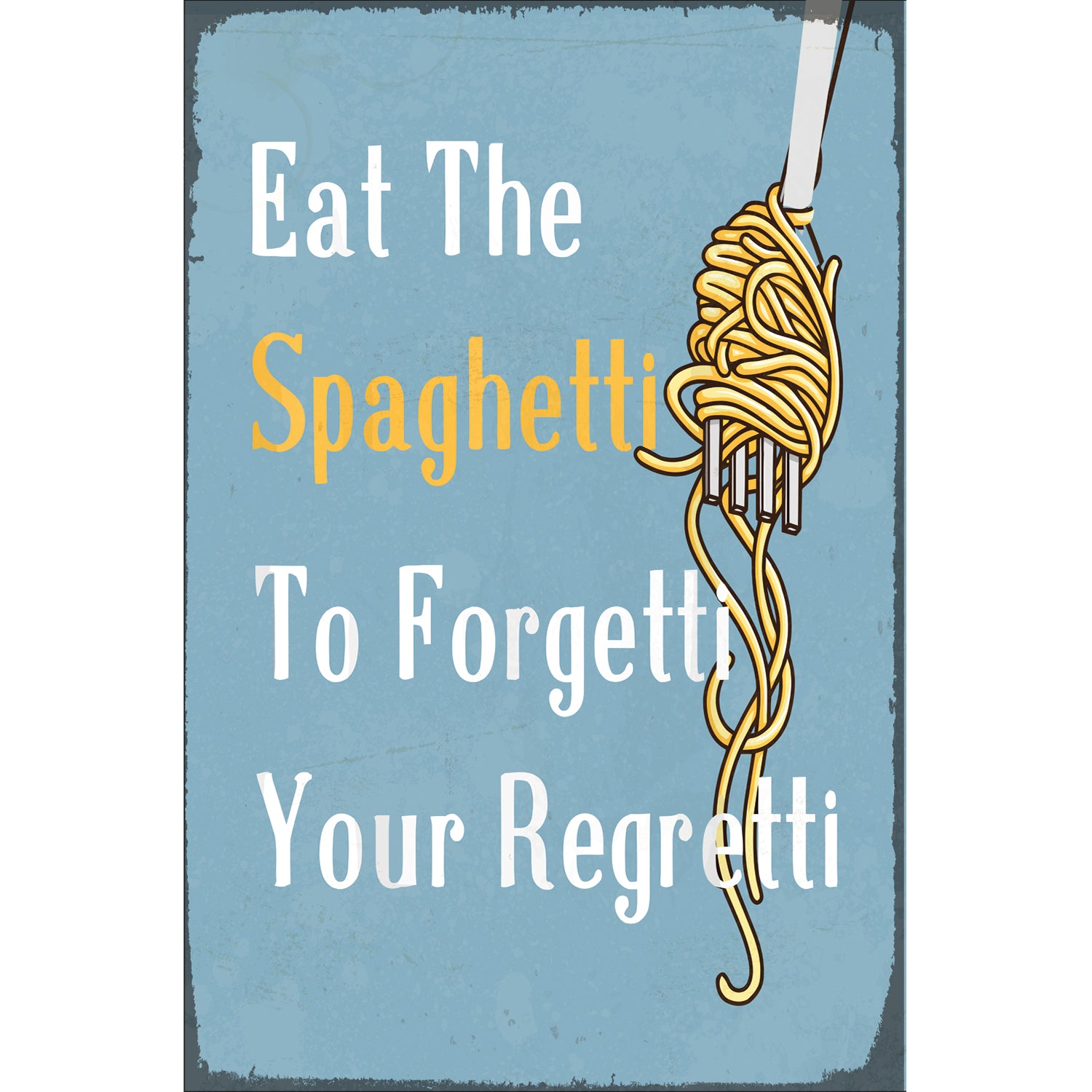 Blechschild - Spaghetti