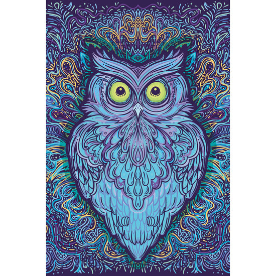 Queen Kerosin Blechschild - Trippy Owl