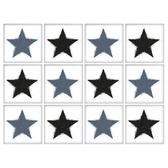 Queen Kerosin Stickerfliesen - Stars 12er-Set