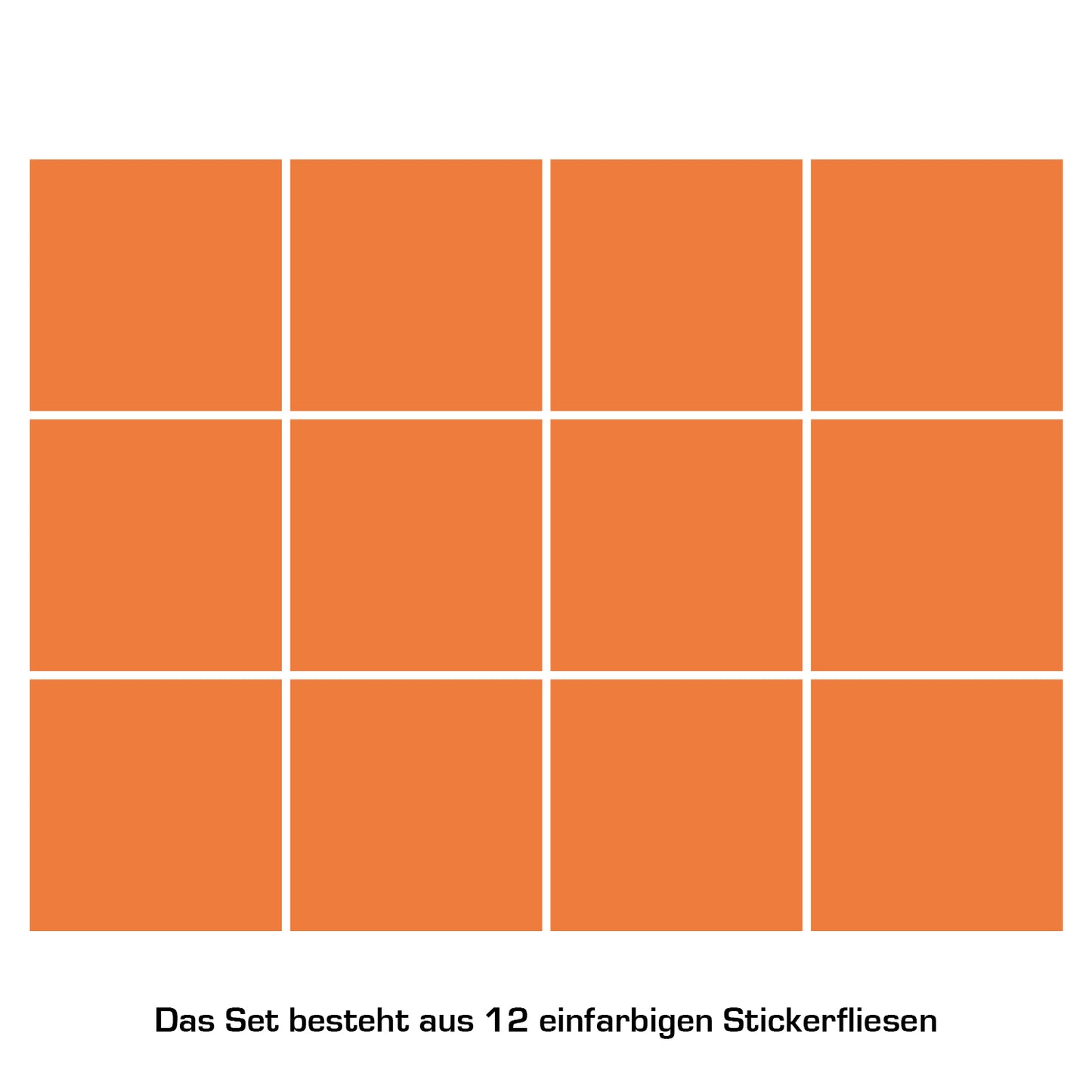Stickerfliesen - Color Orange 12er-Set
