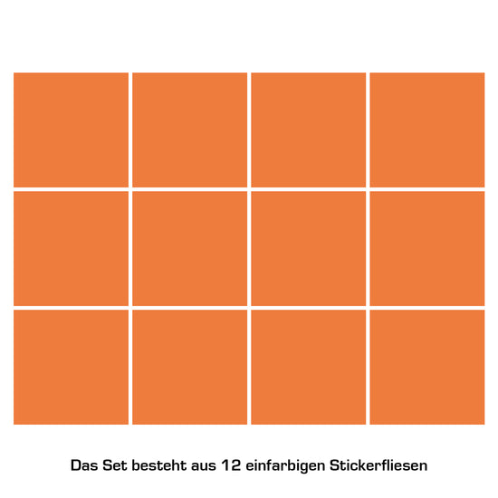 Queen Kerosin Stickerfliesen - Color Orange 12er-Set