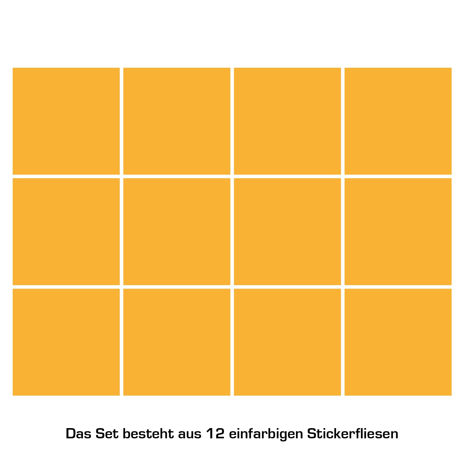 Stickerfliesen - Color Yellow 12er-Set