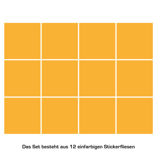 Stickerfliesen - Color Yellow 12er-Set