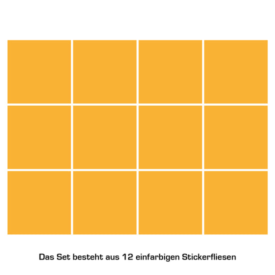 Queen Kerosin Stickerfliesen - Color Yellow 12er-Set