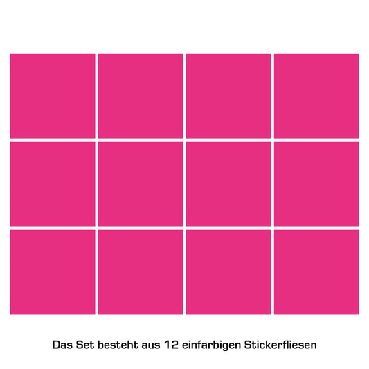 Stickerfliesen - Color Pink 12er-Set