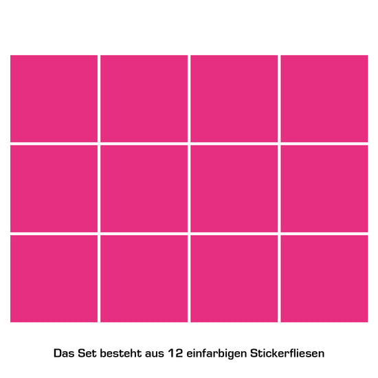 Queen Kerosin Stickerfliesen - Color Pink 12er-Set