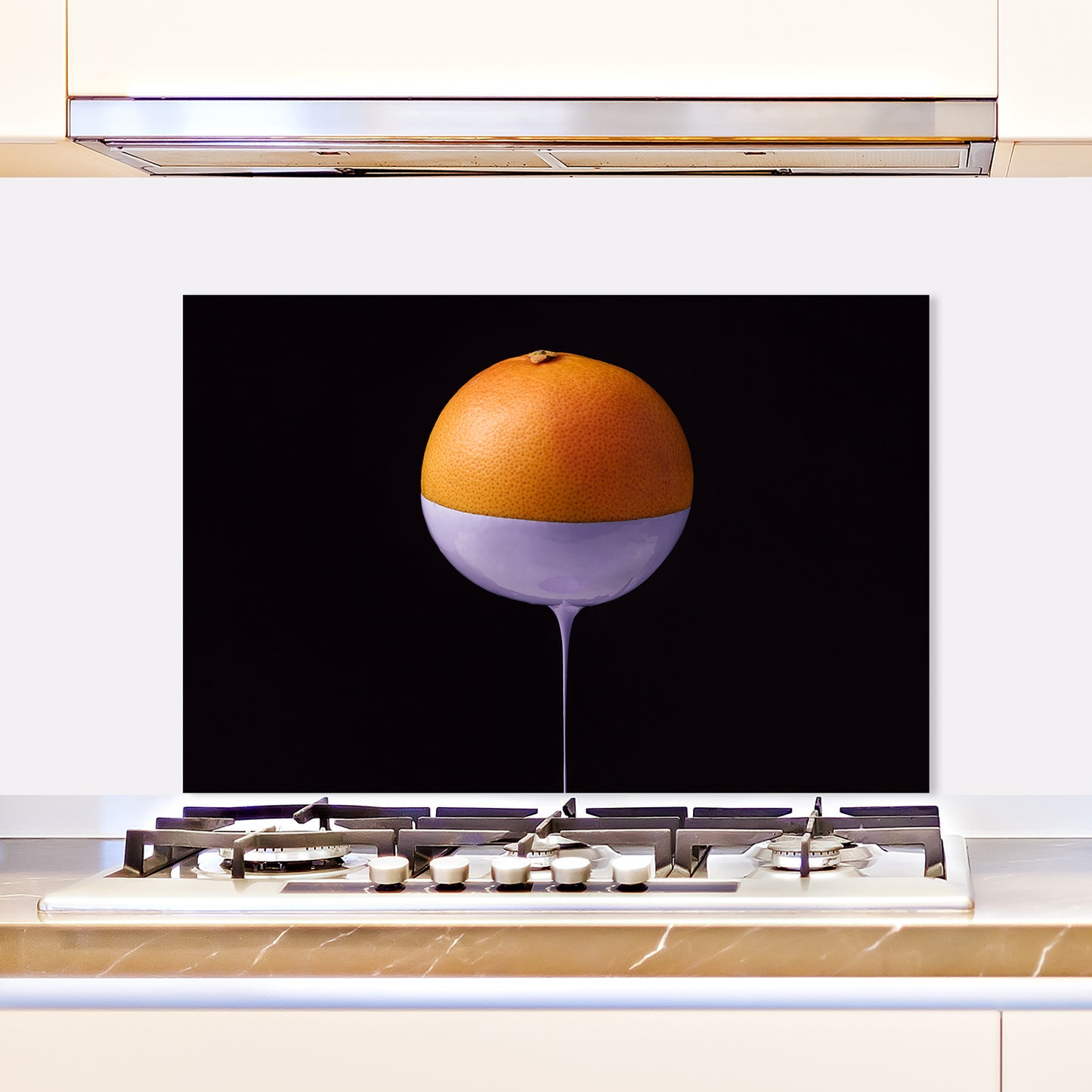 Spritzschutz - Orange Color Wohnbeispiel