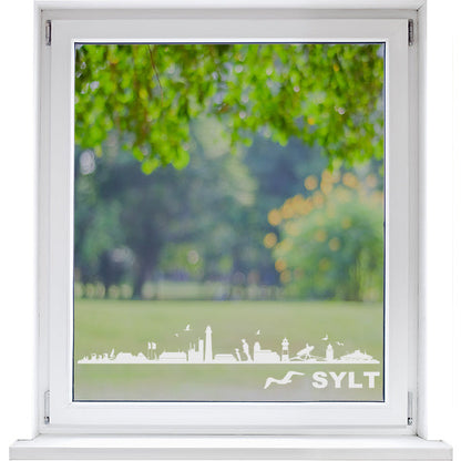 Fensterfolie - Sylt Silhouette Wohnbeispiel