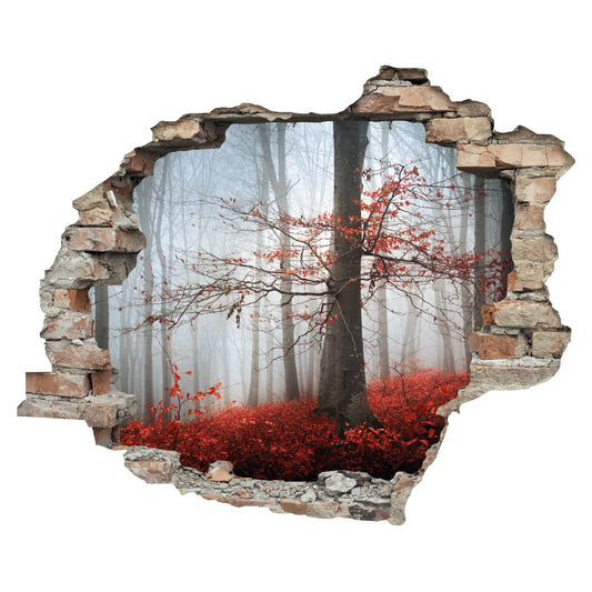3D-Effekt - Roter Wald