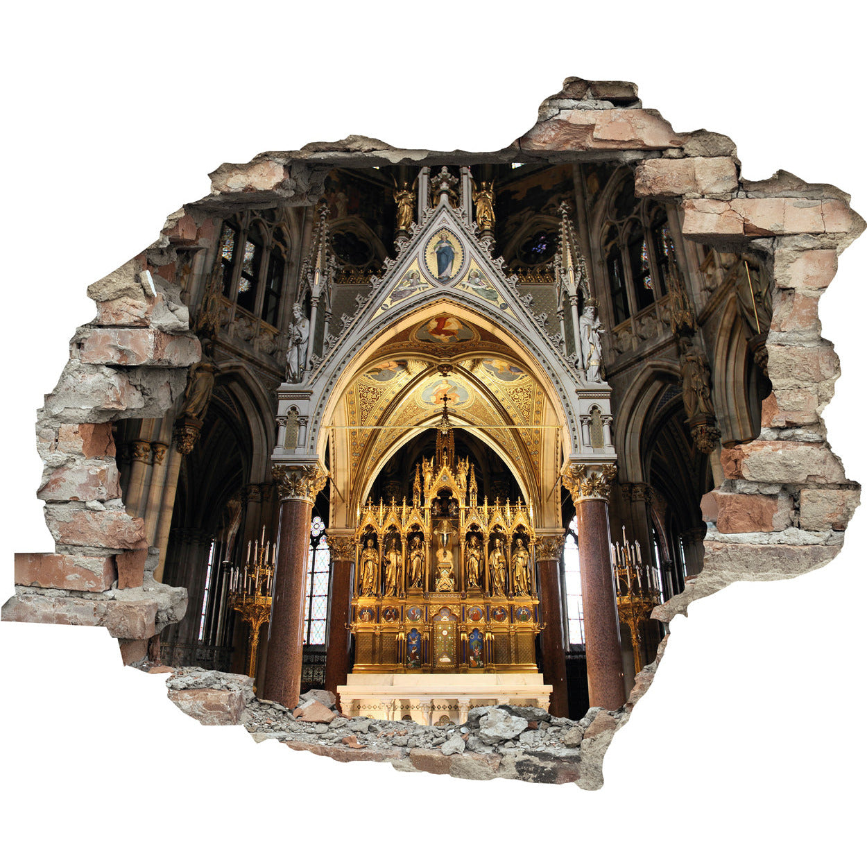 3D-Effekt - Goldener Altar
